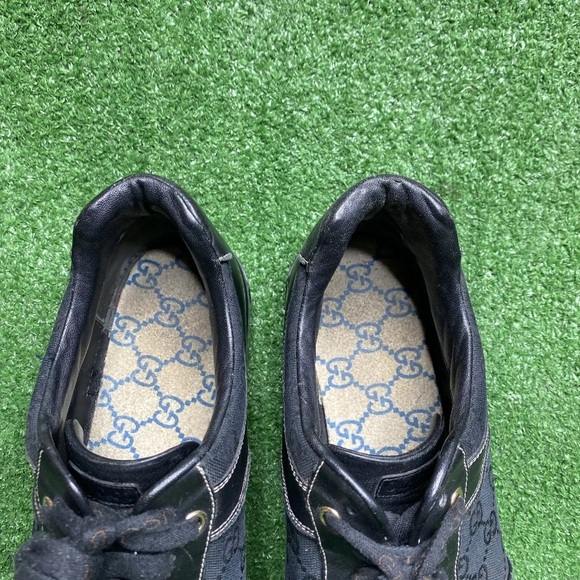 GUCCI Signature Mens Monogram Leather Sneaker Size 11 M Made Italy (No Insoles) - Picture 6 of 9